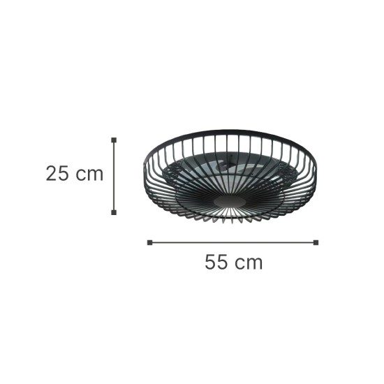  Waterton 72W 3CCT LED Fan Light in Black Color (101000620)