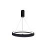 Κρεμαστό φωτιστικό LED 60W 3CCT (by switch on base) σε μαύρο χρώμα D:60cm (6090-BL)