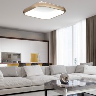 Πλαφονιέρα οροφής LED 78W 3CCT από λευκό μέταλλο και ακρυλικό D:45cm (42030-White)