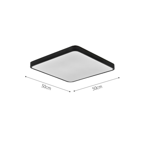 Πλαφονιέρα οροφής LED 96W 3CCT (by switch on base) γκρί μέταλλο και ακρυλικό D:50cm (42034-Gray)