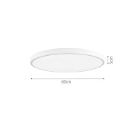 Πλαφονιέρα οροφής LED 110W 3CCT (by switch on base) λευκό μέταλλο , ακρυλικό D:60cm (42035-B-White)