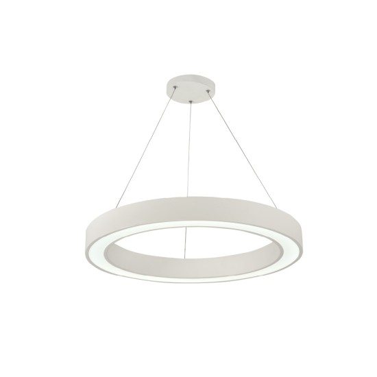 Κρεμαστό φωτιστικό LED 88W 3CCT (by switch on base) σε λευκή απόχρωση D:80cm (6073-80-WH)