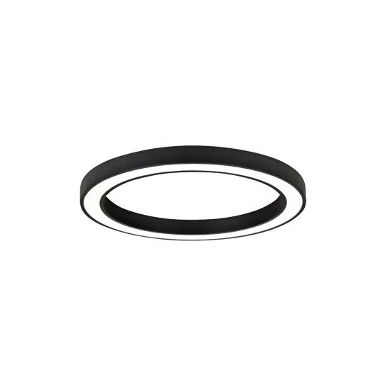 Κρεμαστό φωτιστικό LED 88W 3CCT (by switch on base) σε μαύρη απόχρωση D:80cm (6073-80-BL)