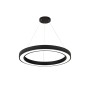 Κρεμαστό φωτιστικό LED 88W 3CCT (by switch on base) σε μαύρη απόχρωση D:80cm (6073-80-BL)