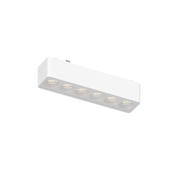 Φωτιστικό LED 6W 3000K για Ultra-Thin μαγνητική ράγα σε λευκή απόχρωση D:12,2cmX2,4cm (T02801-WH)