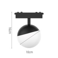 Σποτ LED 6W 3000K για Ultra-Thin μαγνητική ράγα σε μαύρη απόχρωση D:10x16cm (T04001-BL)