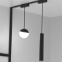 Σποτ LED 6W 3000K για Ultra-Thin μαγνητική ράγα σε μαύρη απόχρωση D:10cm (T04301-BL)