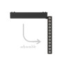 Σποτ LED 12W 3CCT για Ultra-Thin μαγνητική ράγα μαύρο (by tuya and zigbee) D:23cmX8cm (T04805-BL)