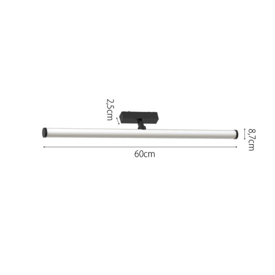 Φωτιστικό LED 20W 3CCT για Ultra-Thin μαγν. ράγα μαύρο (by tuya & zigbee) D:60cmX8,7cm (T05405-BL)
