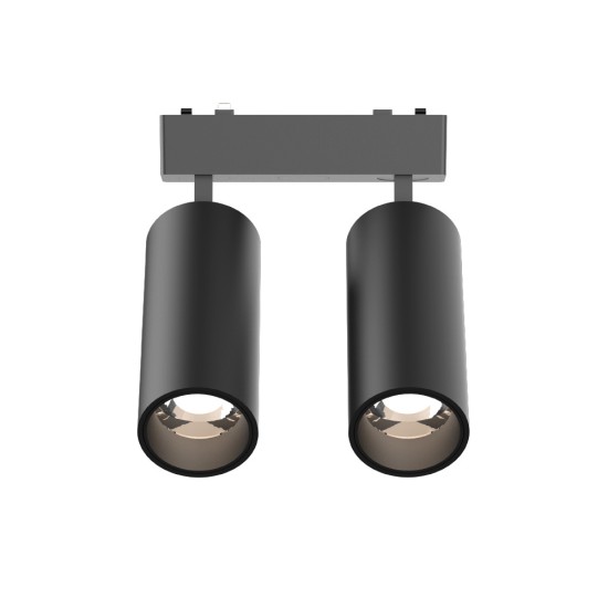 Φωτιστικό LED 2x9W 3CCT για Ultra-Thin μαγνητική ράγα σε μαύρη απόχρωση D:16cmX4,4cm (T05205-BL)