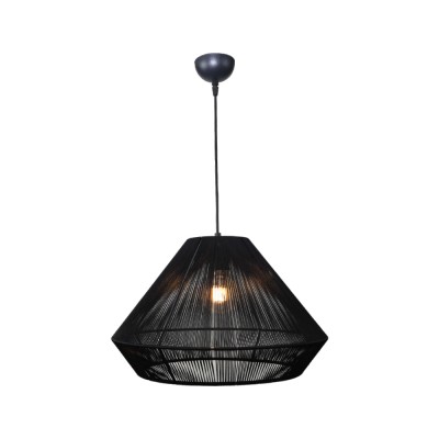 Κρεμαστό φωτιστικό με καπέλο απο ίνα 1xE27 D:45cm (4057-B)