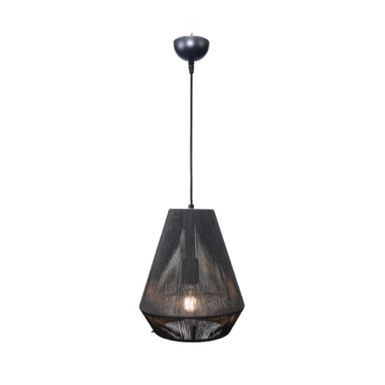 Κρεμαστό φωτιστικό με καπέλο απο ίνα 1xE27 D:25cm (4057-C)
