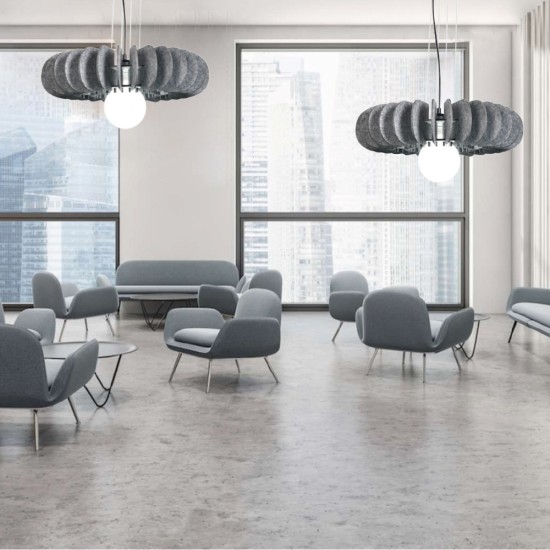 Acoustic Light 1xE27 Pendant Light D:50x12cm (4059)