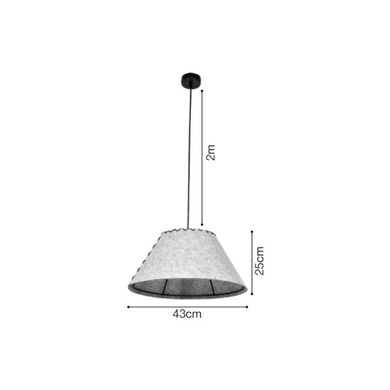 Acoustic Light 1xE27 Pendant Light D:43x25cm (4060)