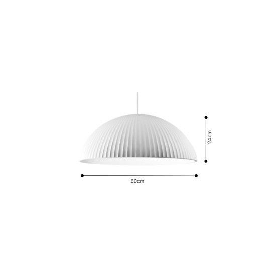 Κρεμαστό φωτιστικό λευκό 1XE27 D:60cm (4063-White)