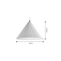 Κρεμαστό φωτιστικό λευκό  1XE27 D:30cm (4065-White)
