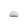 Κρεμαστό φωτιστικό από Fiberglass 1XE27 D:60cm (4067-A)