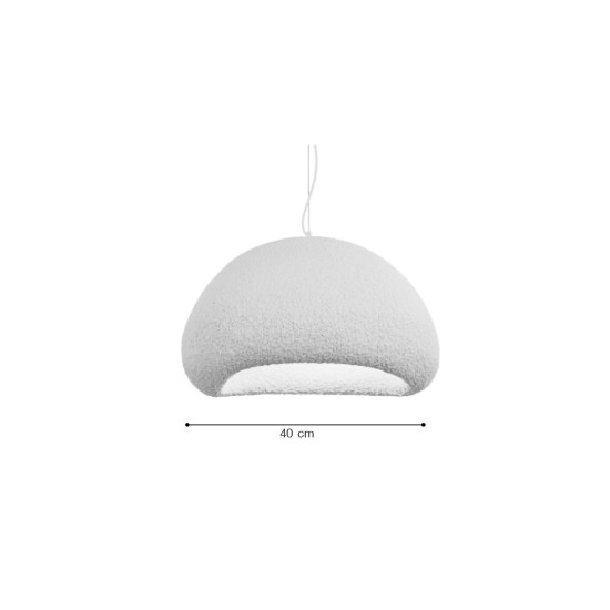 Κρεμαστό φωτιστικό από Fiberglass 1XE27 D:40cm (4067-C)
