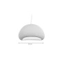 Κρεμαστό φωτιστικό από Fiberglass 1XE27 D:40cm (4067-C)