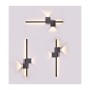Επιτοίχιο φωτιστικό LED 14W & 2*3W 3CCT από μαύρο μέταλλο (43043-BL)