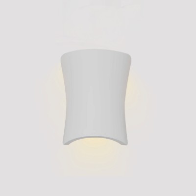 Επιτοίχιο φωτιστικό λευκό από γύψο 1XE14 D:21,5cm (43053-White)