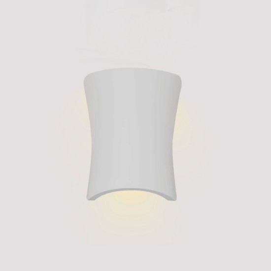 Επιτοίχιο φωτιστικό λευκό από γύψο 1XE14 D:21,5cm (43053-White)
