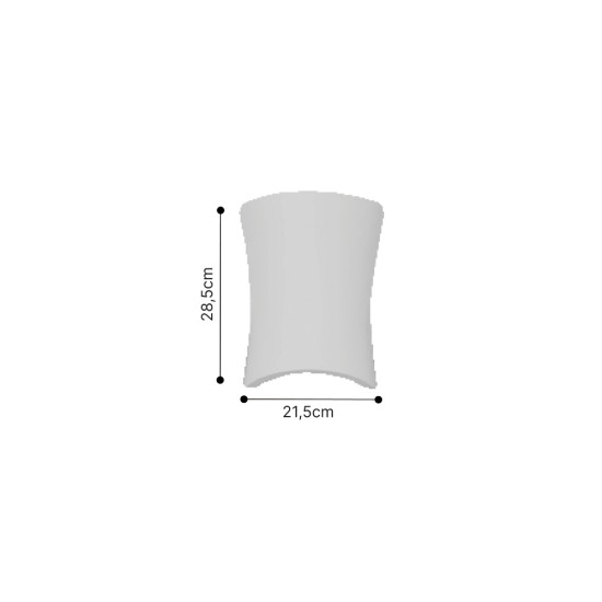 Επιτοίχιο φωτιστικό λευκό από γύψο 1XE14 D:21,5cm (43053-White)