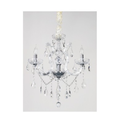 Κρεμαστό φωτιστικό από χρυσό μέταλλο γυαλί και κρύσταλλα 3XE14 D:45cm (5244-3-Χρώμιο) Κρεμαστό φωτιστικό από χρυσό μέταλλο γυαλί και κρύσταλλα 3XE14 D:45cm (5244-3-Χρώμιο)