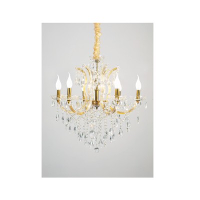 Κρεμαστό φωτιστικό από οξυντέ μέταλλο γυαλί και κρύσταλλα 6XE14 D:70cm (5244-6-Οξυντέ) Κρεμαστό φωτιστικό από οξυντέ μέταλλο γυαλί και κρύσταλλα 6XE14 D:70cm (5244-6-Οξυντέ)