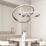 Κρεμαστό φωτιστικό LED 58W 3CCT (by switch on base) σε χρώμιο D:60cm (6092-A-Chrome)