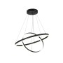 Κρεμαστό φωτιστικό LED 58W 3CCT (by switch on base) D:60cm (6095-B-Black)