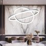 Κρεμαστό φωτιστικό LED 58W 3CCT (by switch on base) D:60cm (6095-B-Silver)