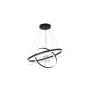 Κρεμαστό φωτιστικό LED 58W 3CCT (by switch on base) D:60cm (6095-B-Silver)