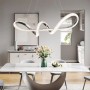 Κρεμαστό φωτιστικό LED 60W 3CCT (by switch on base) σε χρώμιο D:120cm (6099-Chrome)