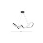 Κρεμαστό φωτιστικό LED 60W 3CCT (by switch on base) σε χρώμιο D:120cm (6099-Chrome)