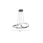 Κρεμαστό φωτιστικό LED 40W 3CCT (by switch on base)  σε χρώμιο D:60cm (6101-Chrome)