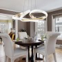 Κρεμαστό φωτιστικό LED 40W 3CCT (by switch on base)  σε χρώμιο D:60cm (6101-Chrome)