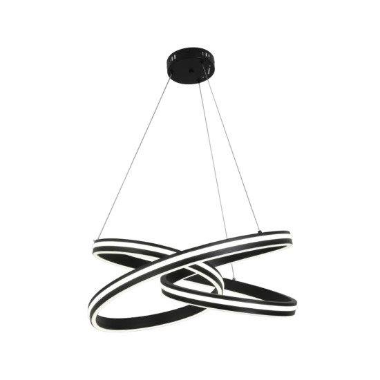 Κρεμαστό φωτιστικό LED 70W 3cct + 3step dimm  60cm (6105-Black)