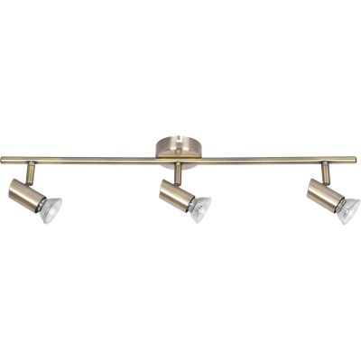  Επιτοίχιο σποτ από μέταλλο σε οξυντέ απόχρωση 3XGU10 D:60cm (9076-3Φ-Οξυντέ)