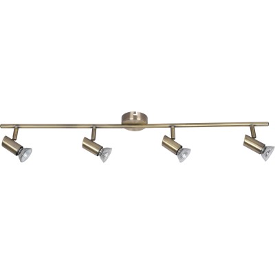  Επιτοίχιο σποτ από μέταλλο σε όξυνε απόχρωση 4XGU10 D:80cm (9076-4Φ-Οξυντέ)