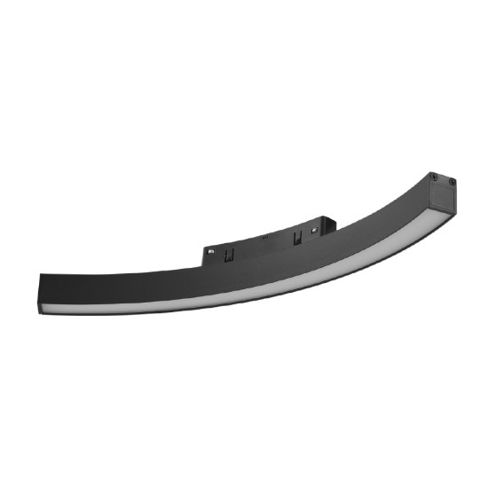 Γραμμικό φωτιστικό LED 12W 3CCT για Curved μαγνητική ράγα μαύρο D:34x2,2x2,5cm (TMC0021-Black)
