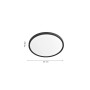Πλαφονιέρα οροφής LED 40W 3CCT (by switch on base) σε μαύρη απόχρωση D:50x2,5cm (42036-B-Black)