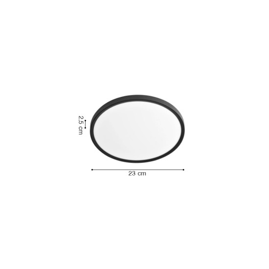Πλαφονιέρα οροφής LED 18W 3CCT (by switch on base) σε λευκή απόχρωση D:23x2,5cm (42036-E-White)