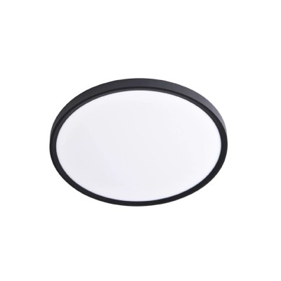 Πλαφονιέρα οροφής LED 50W 3CCT (by switch on base) σε μαύρη απόχρωση D:60x2,5cm (42036-A-Black)