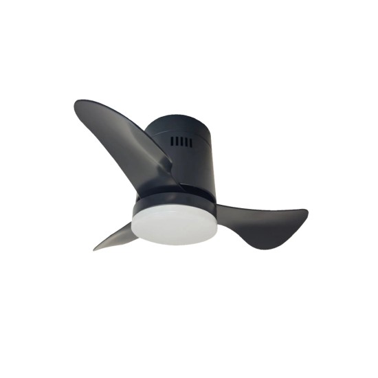 ΑΝΕΜΙΣΤΗΡΑΣ ΟΡΟΦΗΣ ΜΕ ΦΩΣ 15W 3CCT LED DC35W ΜΑΥΡΟΣ  Ø56CM ELSINORE 