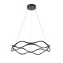 Κρεμαστό φωτιστικό LED 80W 3CCT dimmable 3steps από αλουμίνιο και ακρυλικό D:60cm (6097-Black)