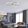 Φωτιστικό οροφής  LED 45W 3CCT dimmable 3steps από αλουμίνιο και ακρυλικό D:70cm (6095-B-Silver)