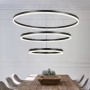 Κρεμαστό φωτιστικό LED 100W 3CCT dimmable 3steps από αλουμίνιο και ακρυλικό D:60cm (6095-A-Black)