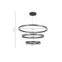 Κρεμαστό φωτιστικό LED 100W 3CCT dimmable 3steps από αλουμίνιο και ακρυλικό D:60cm (6095-A-Golden)