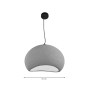 Κρεμαστό φωτιστικό από Fiberglass 1XE27 D:50cm (4053-B)